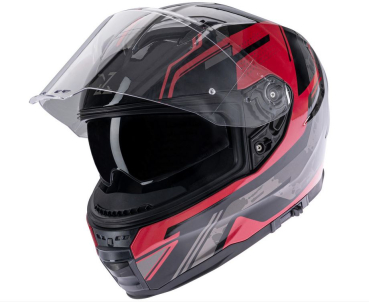 Integralhelm "Stinger R1" - SPEC-X - rot/schwarz/grau
